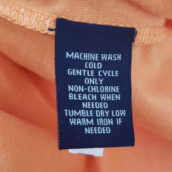 Pretty Chaps Ladies Top - Orange with White Polka Dots Sz M - Picture 5 of 6